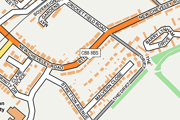 CB8 8BS map - OS OpenMap – Local (Ordnance Survey)