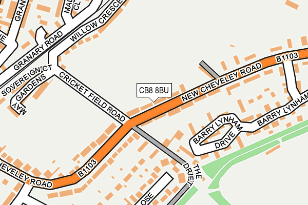 CB8 8BU map - OS OpenMap – Local (Ordnance Survey)
