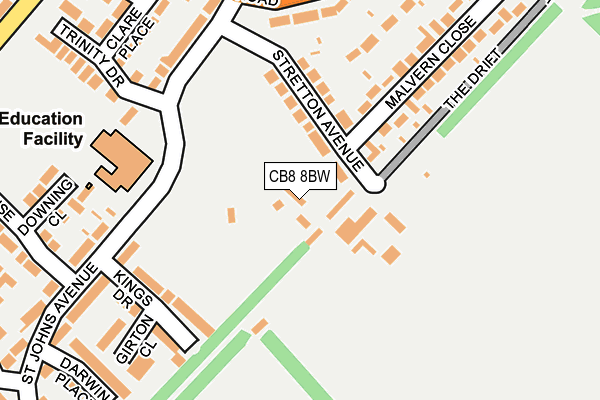 CB8 8BW map - OS OpenMap – Local (Ordnance Survey)