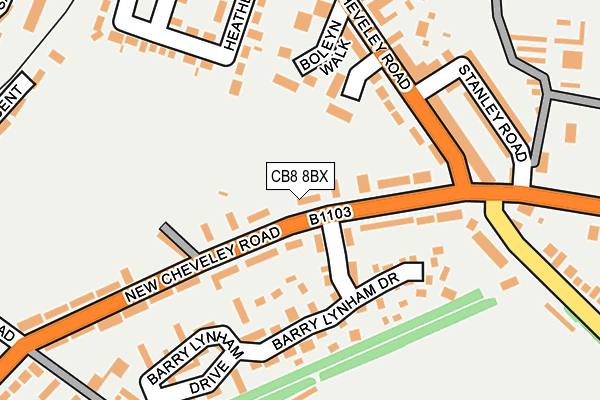 CB8 8BX map - OS OpenMap – Local (Ordnance Survey)
