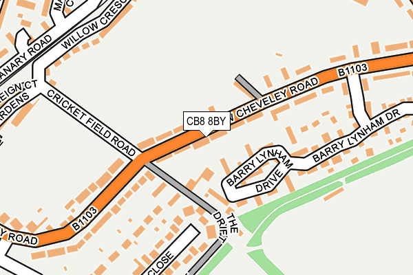 CB8 8BY map - OS OpenMap – Local (Ordnance Survey)