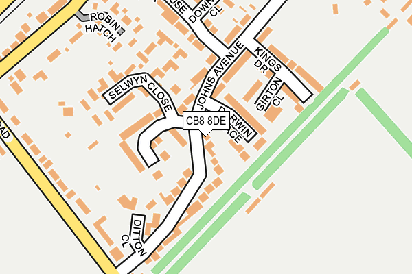 CB8 8DE map - OS OpenMap – Local (Ordnance Survey)