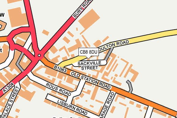 CB8 8DU map - OS OpenMap – Local (Ordnance Survey)