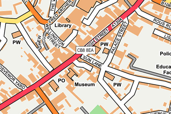 CB8 8EA map - OS OpenMap – Local (Ordnance Survey)