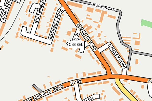CB8 8EL map - OS OpenMap – Local (Ordnance Survey)