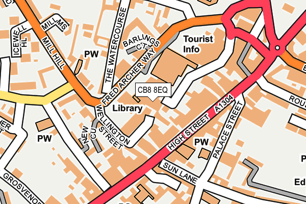 CB8 8EQ map - OS OpenMap – Local (Ordnance Survey)