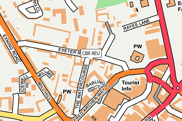 CB8 8EU map - OS OpenMap – Local (Ordnance Survey)