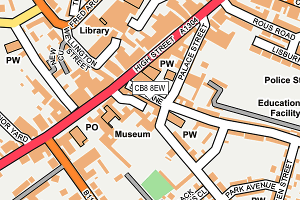 CB8 8EW map - OS OpenMap – Local (Ordnance Survey)