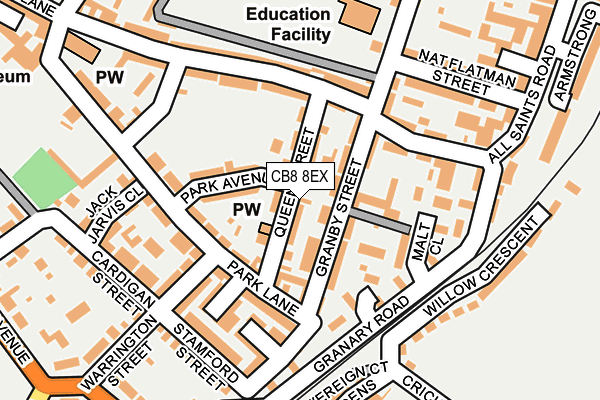 CB8 8EX map - OS OpenMap – Local (Ordnance Survey)