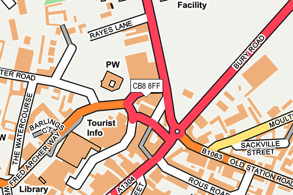 CB8 8FF map - OS OpenMap – Local (Ordnance Survey)