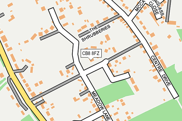 CB8 8FZ map - OS OpenMap – Local (Ordnance Survey)