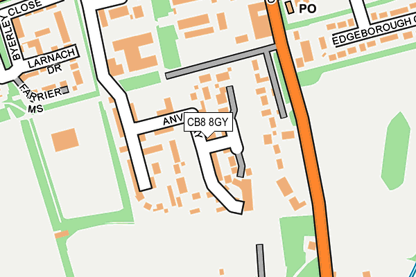 CB8 8GY map - OS OpenMap – Local (Ordnance Survey)