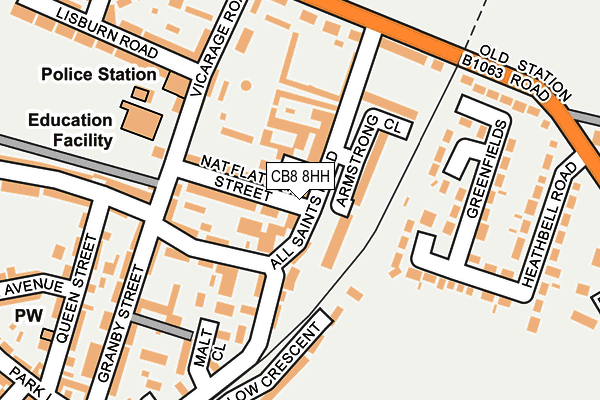 CB8 8HH map - OS OpenMap – Local (Ordnance Survey)