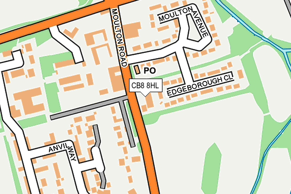 CB8 8HL map - OS OpenMap – Local (Ordnance Survey)