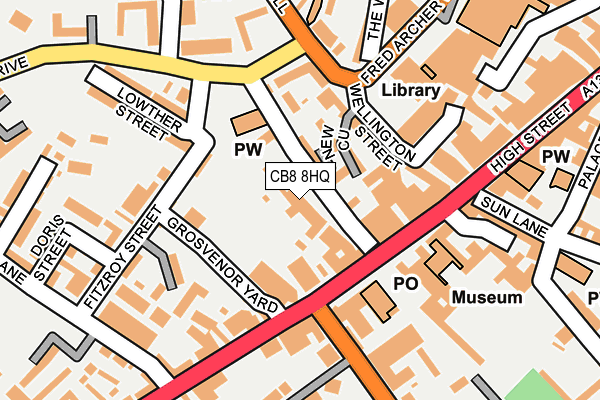CB8 8HQ map - OS OpenMap – Local (Ordnance Survey)