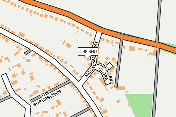 CB8 8HU map - OS OpenMap – Local (Ordnance Survey)