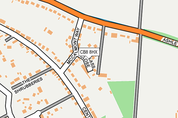 CB8 8HX map - OS OpenMap – Local (Ordnance Survey)