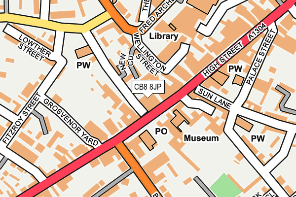 CB8 8JP map - OS OpenMap – Local (Ordnance Survey)