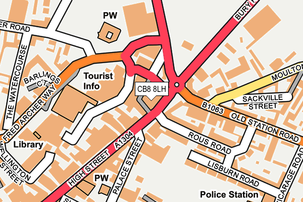 CB8 8LH map - OS OpenMap – Local (Ordnance Survey)