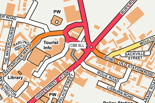 CB8 8LL map - OS OpenMap – Local (Ordnance Survey)