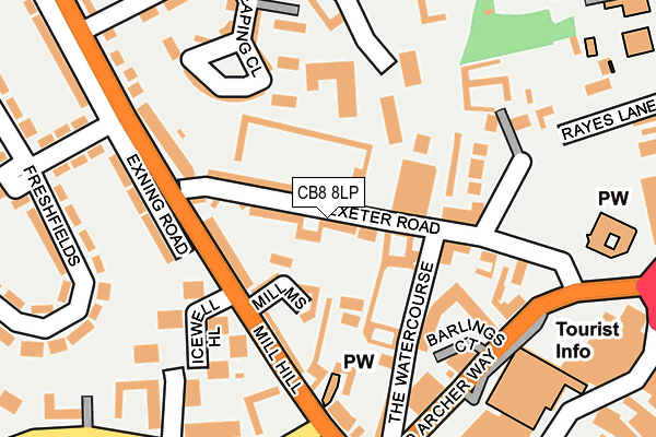 CB8 8LP map - OS OpenMap – Local (Ordnance Survey)