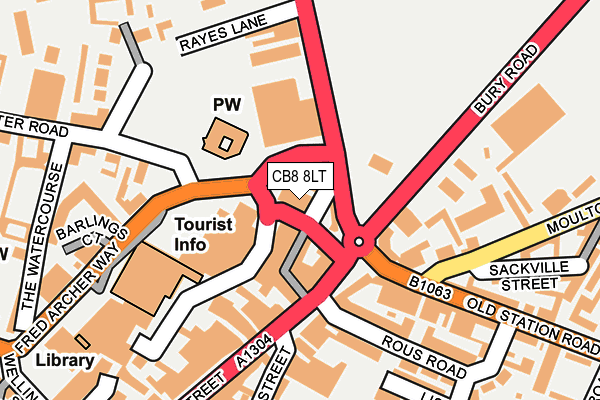CB8 8LT map - OS OpenMap – Local (Ordnance Survey)