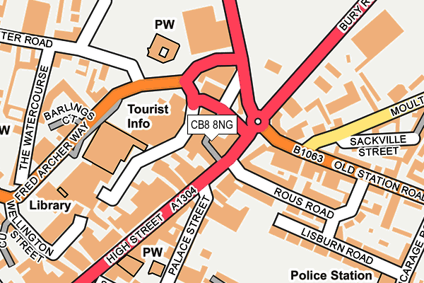 CB8 8NG map - OS OpenMap – Local (Ordnance Survey)