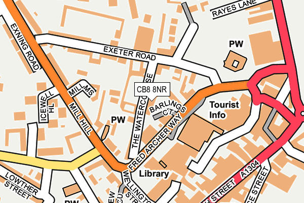 CB8 8NR map - OS OpenMap – Local (Ordnance Survey)