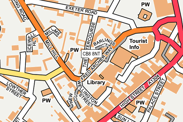 CB8 8NT map - OS OpenMap – Local (Ordnance Survey)