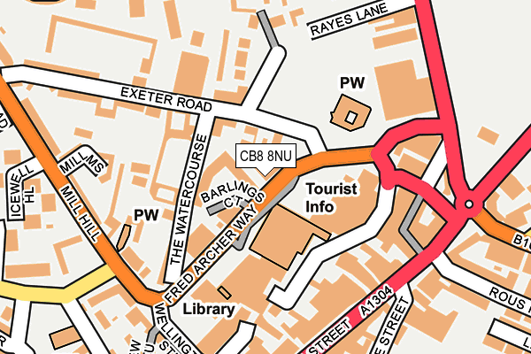 CB8 8NU map - OS OpenMap – Local (Ordnance Survey)