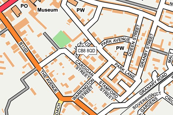 CB8 8QD map - OS OpenMap – Local (Ordnance Survey)