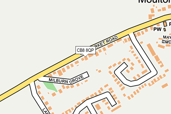 CB8 8QP map - OS OpenMap – Local (Ordnance Survey)