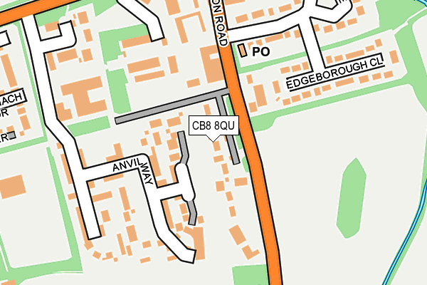 CB8 8QU map - OS OpenMap – Local (Ordnance Survey)