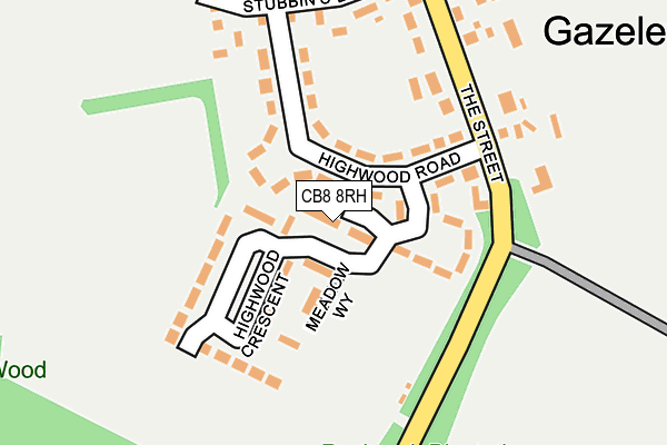 CB8 8RH map - OS OpenMap – Local (Ordnance Survey)