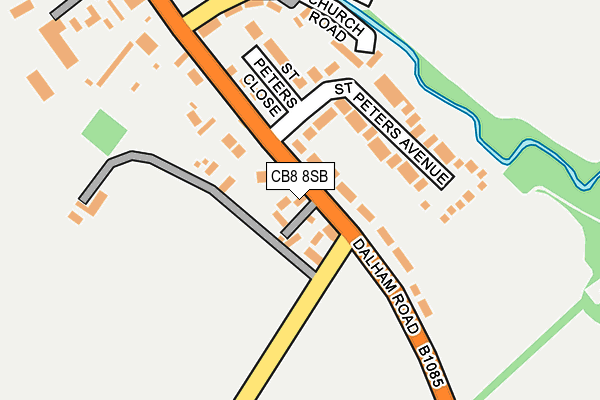 CB8 8SB map - OS OpenMap – Local (Ordnance Survey)