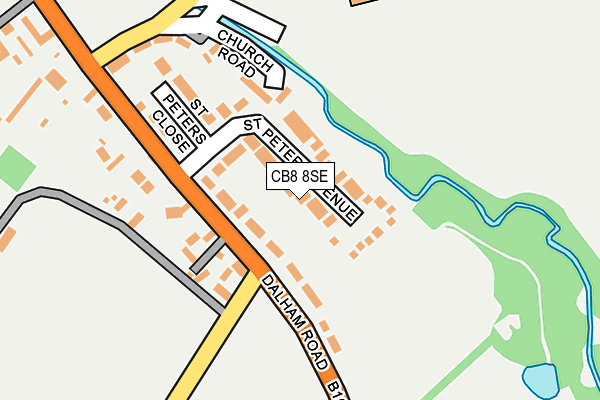 CB8 8SE map - OS OpenMap – Local (Ordnance Survey)