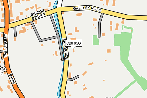 CB8 8SG map - OS OpenMap – Local (Ordnance Survey)