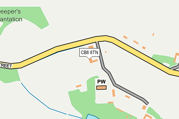 CB8 8TN map - OS OpenMap – Local (Ordnance Survey)