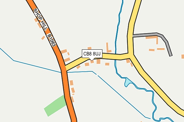 CB8 8UJ map - OS OpenMap – Local (Ordnance Survey)