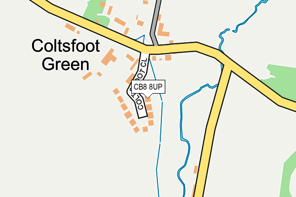 CB8 8UP map - OS OpenMap – Local (Ordnance Survey)