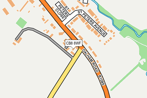 CB8 8WF map - OS OpenMap – Local (Ordnance Survey)