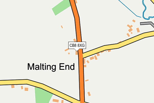 CB8 8XG map - OS OpenMap – Local (Ordnance Survey)