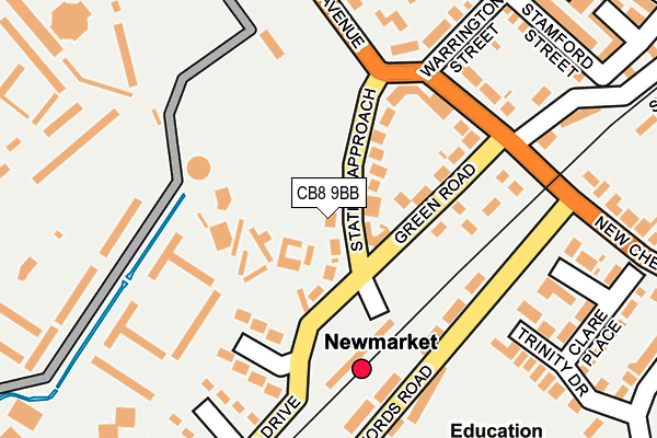 CB8 9BB map - OS OpenMap – Local (Ordnance Survey)