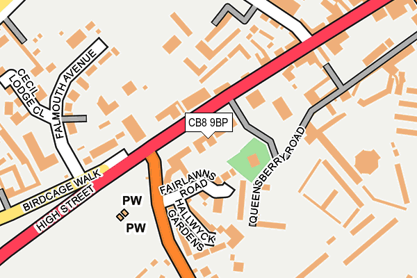 CB8 9BP map - OS OpenMap – Local (Ordnance Survey)
