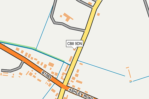CB8 9DN map - OS OpenMap – Local (Ordnance Survey)