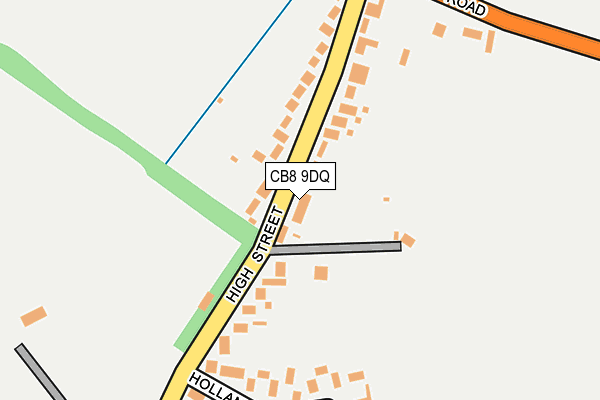 CB8 9DQ map - OS OpenMap – Local (Ordnance Survey)