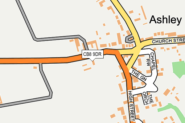 CB8 9DR map - OS OpenMap – Local (Ordnance Survey)