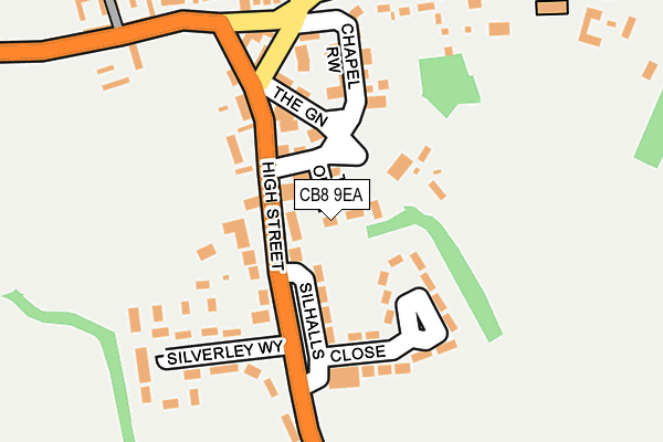 CB8 9EA map - OS OpenMap – Local (Ordnance Survey)