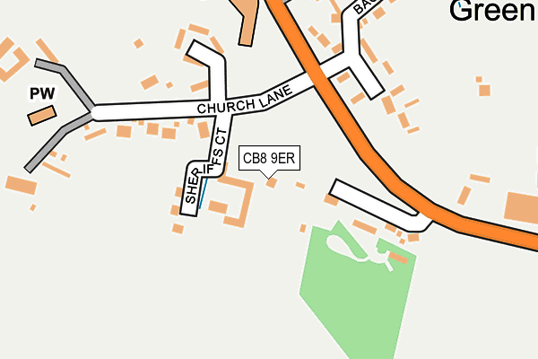 CB8 9ER map - OS OpenMap – Local (Ordnance Survey)