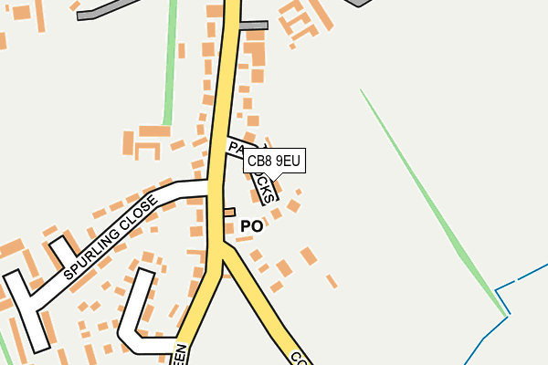 CB8 9EU map - OS OpenMap – Local (Ordnance Survey)